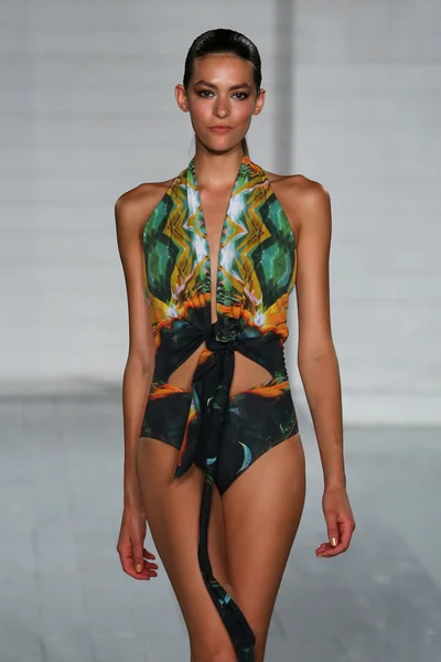 Model walks runway at Cote Dor collection at SoHo Beach House — Stock Photo, Image