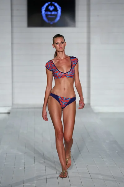 Model walks runway at Cote Dor collection at SoHo Beach House — Stock Photo, Image