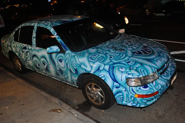 Andy Golub voiture pendant Body Painting Event — Photo