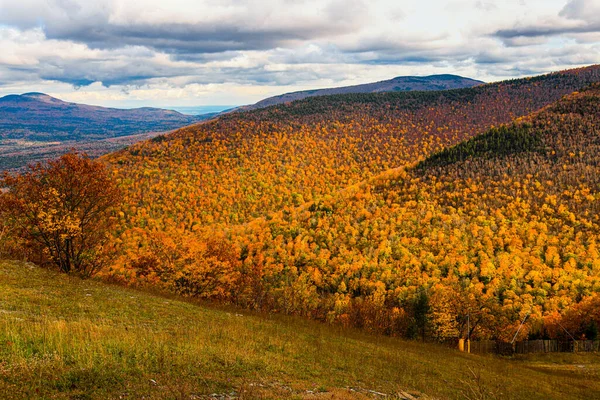 Las Naturalezas Colores Las Montañas Durante Temporada Otoño Hunter Mountain —  Fotos de Stock