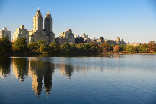 Central Park Reservoir Lub Jacqueline Kennedy Onassis Reservoir Nowym Jorku — Zdjęcie stockowe