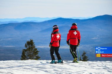 Mount Mansfield Ski patrol Stowe Mountain Resort, Vermont.