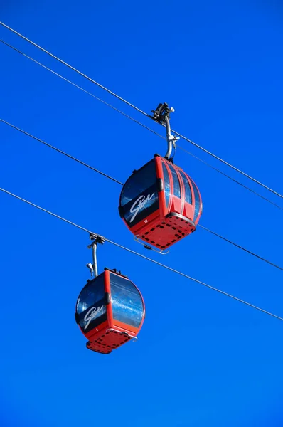 Stowe Mountain Ski Resort Gondola Vermont Usa Amazing Winter Day — Stockfoto