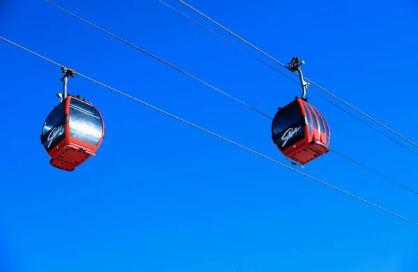 Stowe Mountain Ski Resort Gondola Vermont Usa Amazing Winter Day — Stockfoto