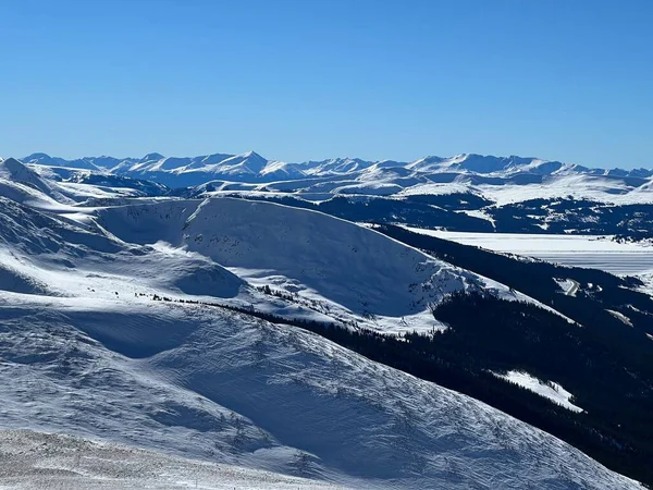 Gunung Ridge View Dari Puncak Breckenridge Ski Resort Colorado — Stok Foto