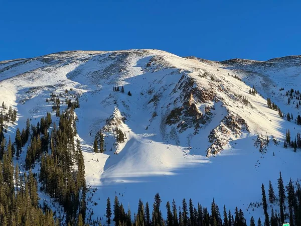 Luz Pôr Sol Nas Montanhas Perto Keystone Ski Resort Colorado — Fotografia de Stock
