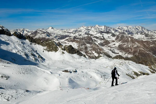 Ponte Legno Estância Esqui Monte Adamello Itália Europa Belo Destino — Fotografia de Stock