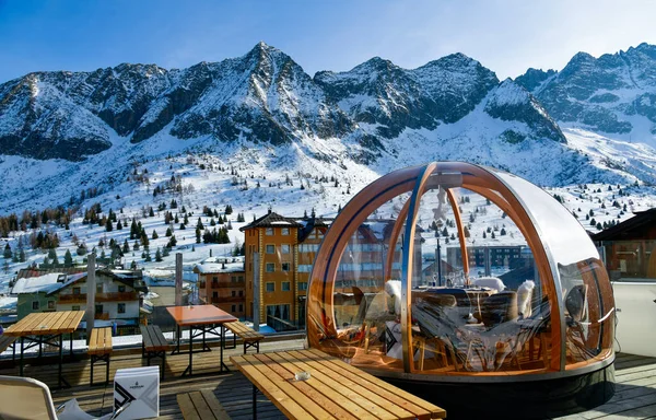 Station Ski Ponte Legno Mont Adamello Italie Europe Belle Destination — Photo