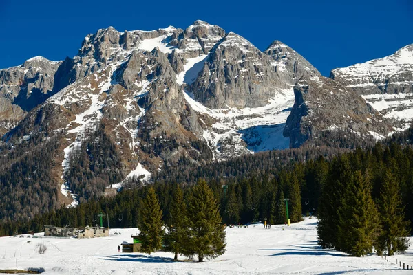 Dolomiti Winterlandschap Bij Stelvio National Park Pejo Ski Resort Val — Stockfoto
