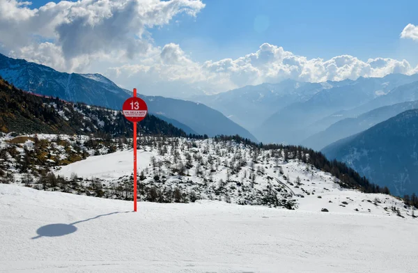 Val Sole Vadisi Talya Pejo Kayak Tesisi Avrupa Stelvio Ulusal — Stok fotoğraf