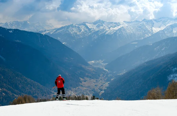 Esqui Pejo Ski Resort Vale Val Sole Férias Inverno Itália — Fotografia de Stock