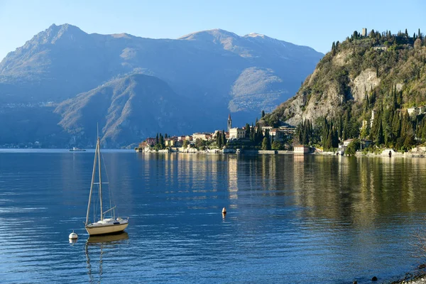 Vista Panoramica Sul Lago Como Terzo Più Grande Dei Laghi — Foto Stock