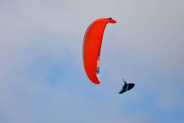 Paragliding Flights Pinzolo Ski Resort Val Rendena Trentino Northern Italian — Stock Photo, Image