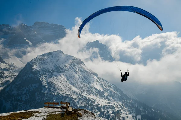 Vols Parapente Pinzolo Ski Resort Val Rendena Dans Trentin Dans — Photo