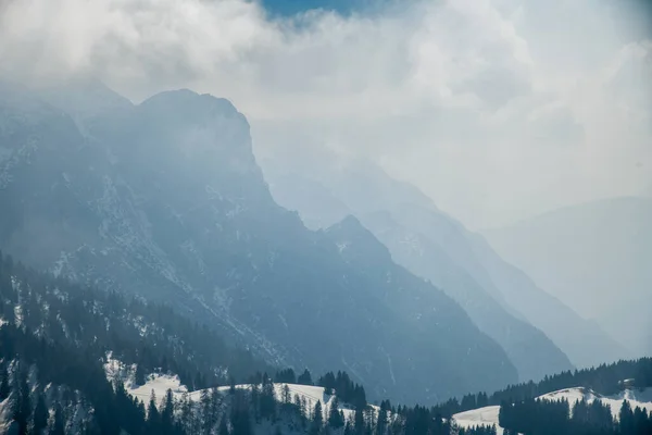 Fantastyczny Zimowy Krajobraz Ośrodku Narciarskim Pinzolo Val Rendena Trentino Północnych — Zdjęcie stockowe