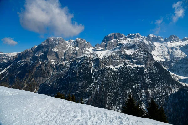 Talya Trentino Avrupa Daki Val Rendena Daki Pinzolo Kayak Tesisi — Stok fotoğraf