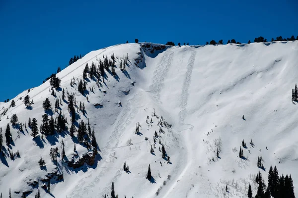 Niesamowity Krajobraz Park City Canyons Ski Area Utah Późno Wiosenne — Zdjęcie stockowe