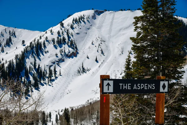 Paisagem Incrível Park City Canyons Ski Area Utah Condições Meteorológicas — Fotografia de Stock