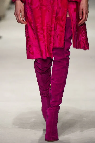 Milan Italy February Model Walks Runway Genny Fashion Show Milan — Foto de Stock