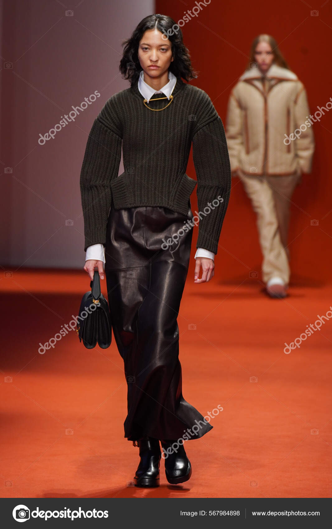 Milan Italy February Model Walks Runway Tod S Fashion Show Milan Stock Editorial Photo C Fashionstock