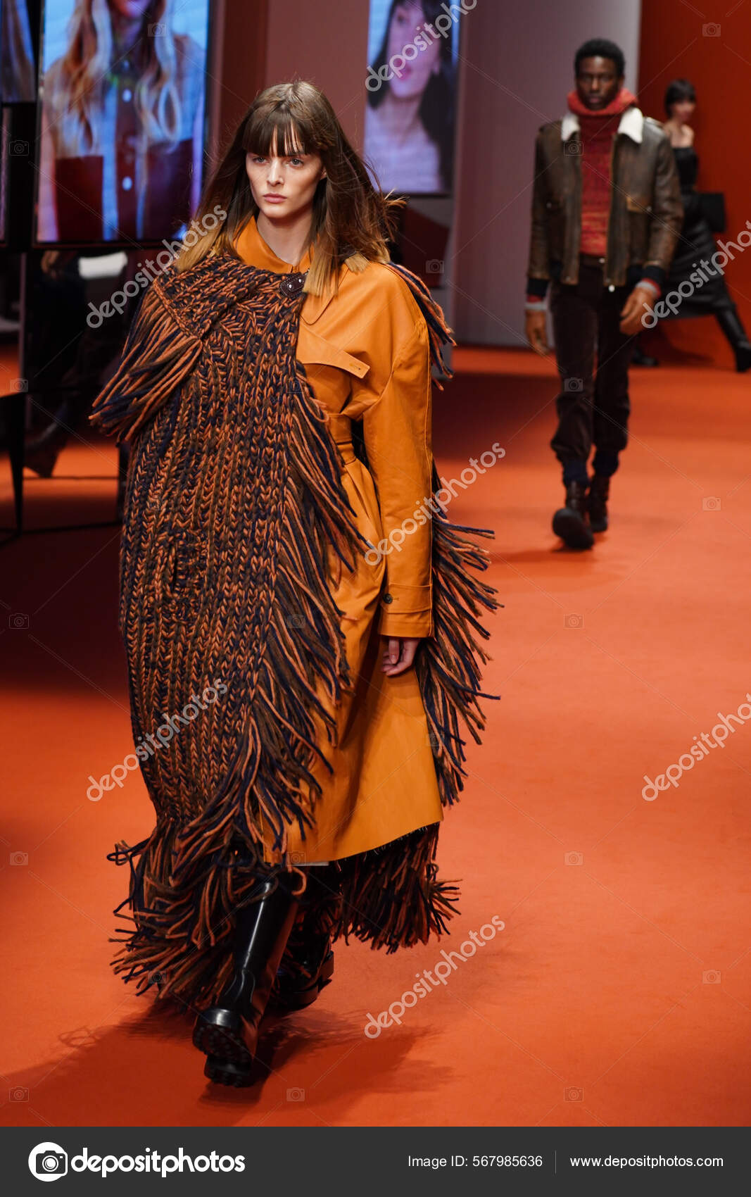 Milan Italy February Model Walks Runway Tod S Fashion Show Milan Stock Editorial Photo C Fashionstock
