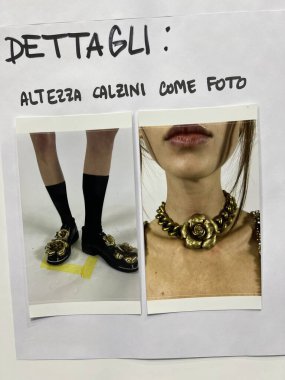 MILAN, ITALY - FEBRUARY 23: General atmosphere backstage at the Roberto Cavalli fashion show during the Milan Fashion Week Fall/Winter 2022/2023 on February 23, 2022 in Milan, Italy. 