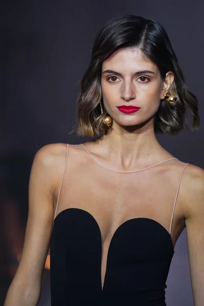 Milan Italy February Model Walks Runway Elisabetta Franchi Fashion Show — Stok fotoğraf