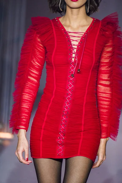 Milan Italy February Model Walks Runway Elisabetta Franchi Fashion Show — Zdjęcie stockowe