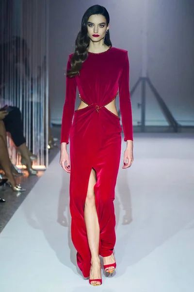 Milan Italy February Model Walks Runway Elisabetta Franchi Fashion Show — Foto Stock