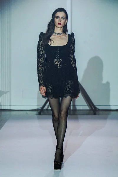 Milan Italy February Model Walks Runway Elisabetta Franchi Fashion Show — Φωτογραφία Αρχείου