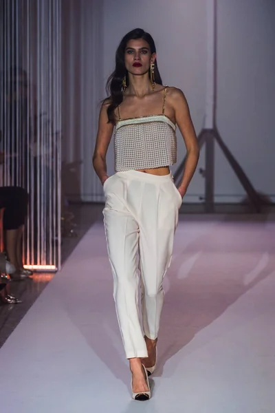 Milan Italy February Model Walks Runway Elisabetta Franchi Fashion Show — Foto de Stock