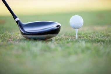 Golf topu Golf Sahası ve sopa ile