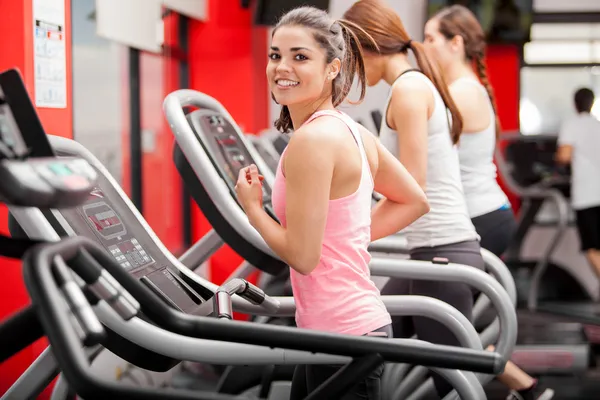 Athletes on the treadmill — Stock Photo, Image