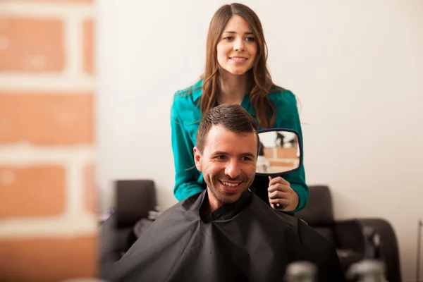 How do you like your haircut? — Stock Photo, Image