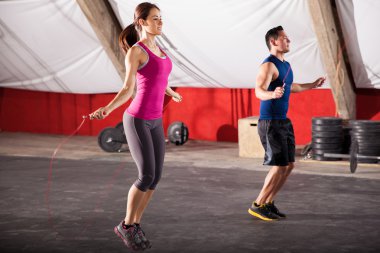 Exercising with a jump rope