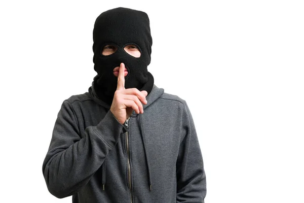 Vertel Het Aan Niemand Mysterieuze Man Met Een Zwart Masker — Stockfoto