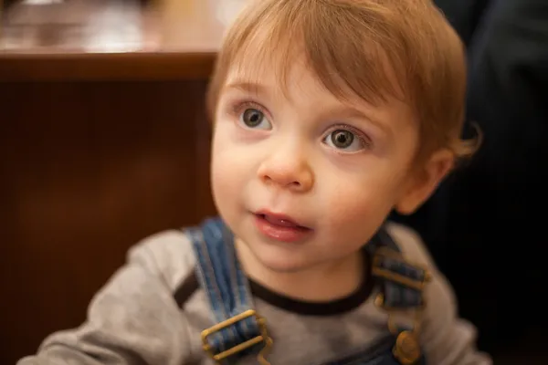 Beau Bebe Garcon Gamin Yeux Stock Photo