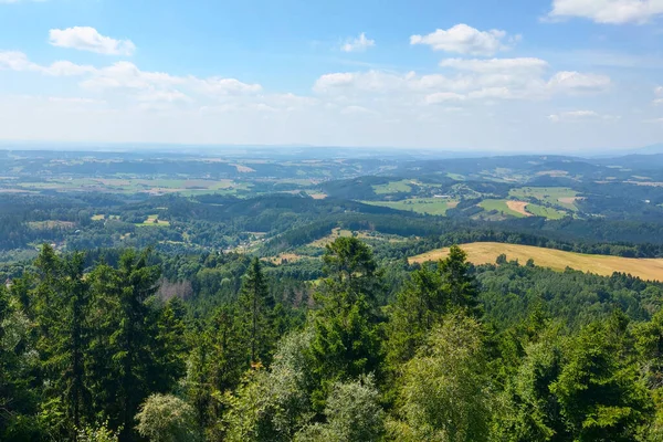 View Height Fields Forests Mountainous Area — Stock Photo, Image