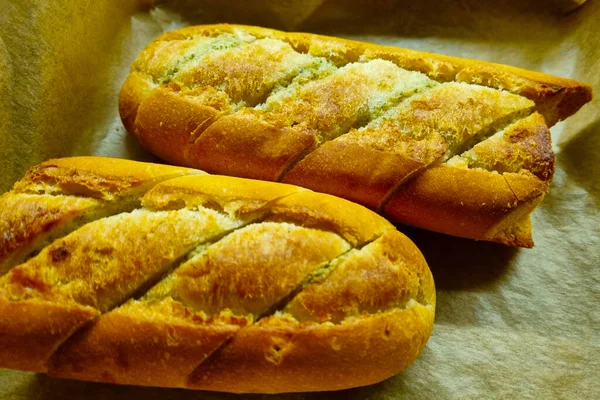 家でパンを焼く 選択的な焦点 — ストック写真
