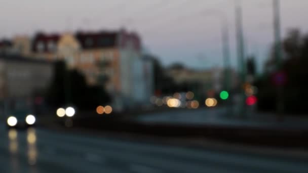 晚上的城市交通状况 — 图库视频影像
