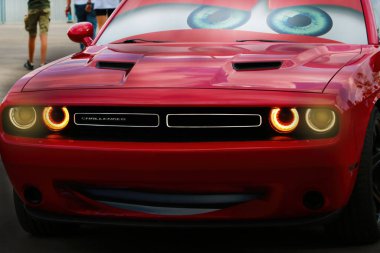 Wroclaw, Polonya, 14 Ağustos 2021 Güçlü Dodge Challenger