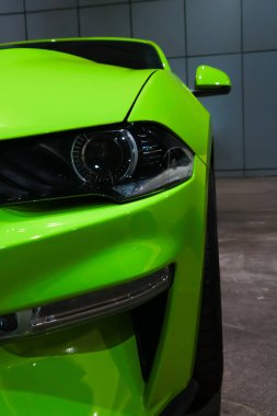 Wroclaw, Polonya, 12 Ağustos 2021 Modern Ford Mustang optiği