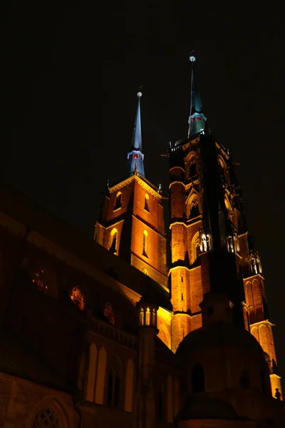 Wroclaw Poland August 2021 Wroclaw Cathedral Tumski Island Evening — Stock Photo, Image