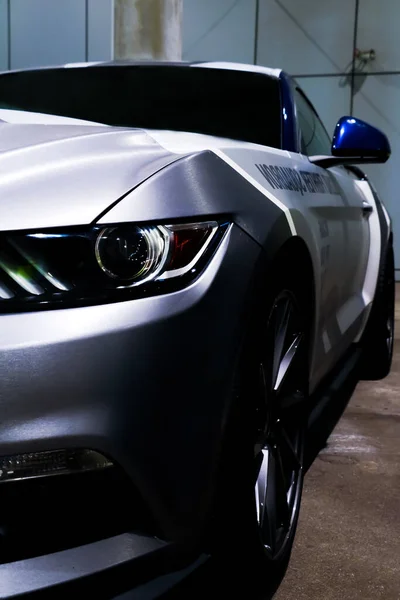 Wroclaw Polônia Agosto 2021 Carro Moderno Poderoso Ford Mustang — Fotografia de Stock