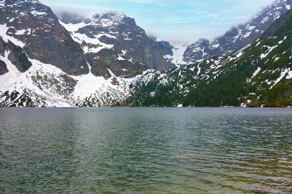 Malerisch Schöner Blick Auf Den Bergsee Frühling — Stockfoto