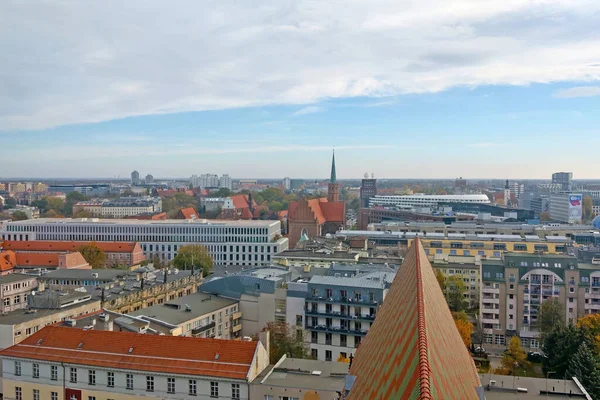 Wroclaw Poland October 2021 Aerial View City Wroclaw — Stockfoto