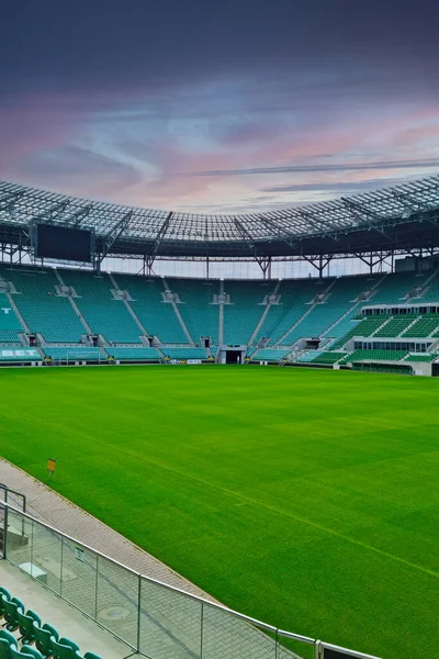 Breslau Polen Mai 2021 Dramatischer Himmel Stadion — Stockfoto