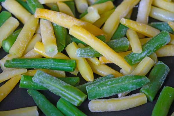 Close Yellow Green String Beans — стоковое фото