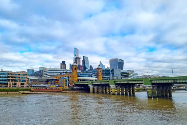 London United Kingdom February 2022 Beautiful View High Rise Buildings — Stock Photo, Image