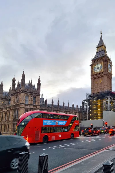 Londres Reino Unido Febrero 2022 Tráfico Las Calles Londres — Foto de Stock